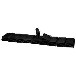 Taśma ogrodzeniowa do paneli ogrodzeniowych 4,75cm x 35m 450g/m2 Czarny + 20 Klipsów