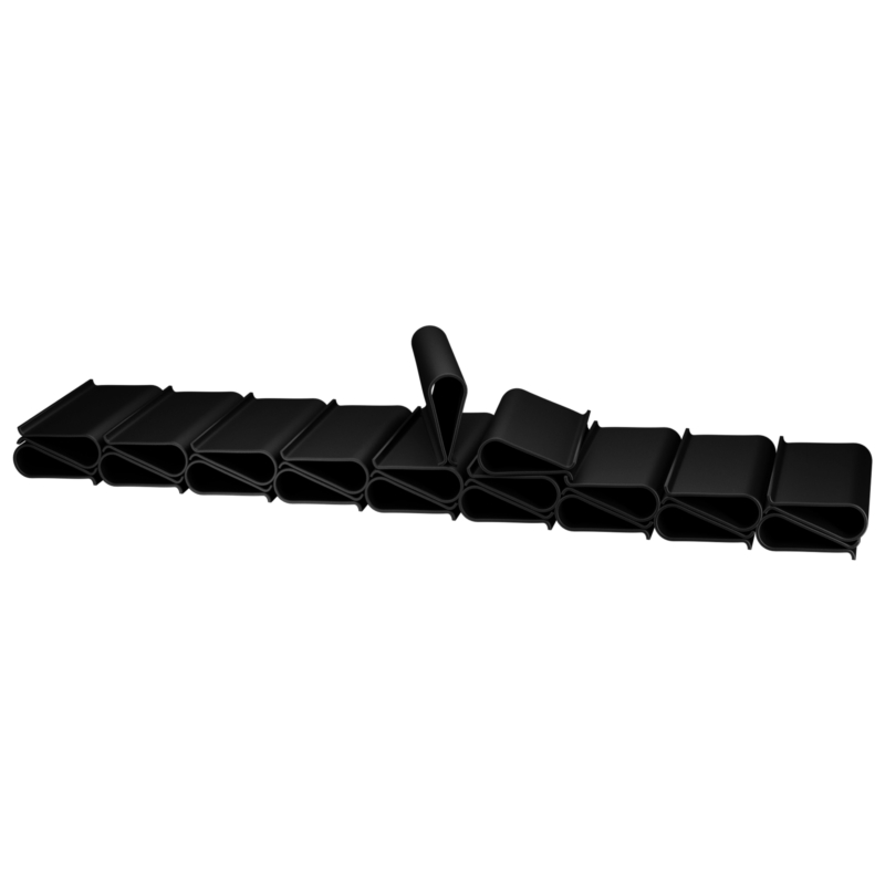 Taśma ogrodzeniowa do paneli ogrodzeniowych 4,75cm x 35m 450g/m2 Czarny + 20 Klipsów