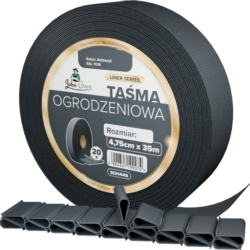 Taśma ogrodzeniowa do paneli ogrodzeniowych 4,75cm x 35m 450g/m2 Antracyt + 20 Klipsów