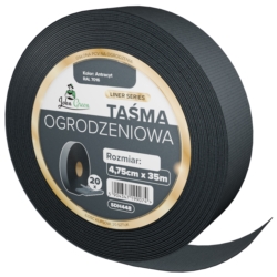 Taśma ogrodzeniowa do paneli ogrodzeniowych 4,75cm x 35m 450g/m2 Antracyt + 20 Klipsów