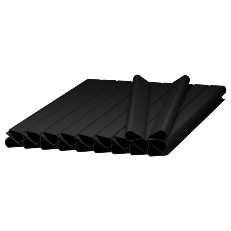 Taśma ogrodzeniowa do paneli ogrodzeniowych 19cm x 35m 450g/m2 Czarny + 20 Klipsów