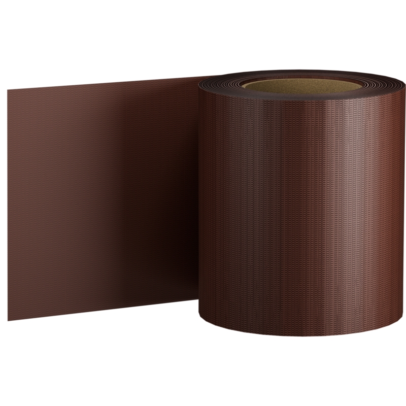 Taśma ogrodzeniowa do paneli ogrodzeniowych 19cm x 35m 450g/m2 Ciemny Brązowy + 20 Klipsów