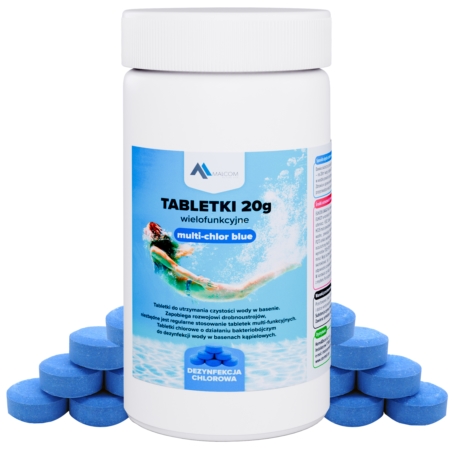 Tabletki chlor do basenu wielofunkcyjne multichlor 1kg/20g