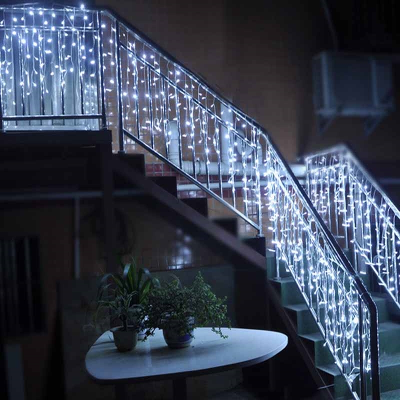 Sople lampki zewnętrzne 500LED 15m IP44 Biały Zimny
