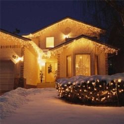 Sople lampki zewnętrzne 500LED 15m IP44 Biały Ciepły