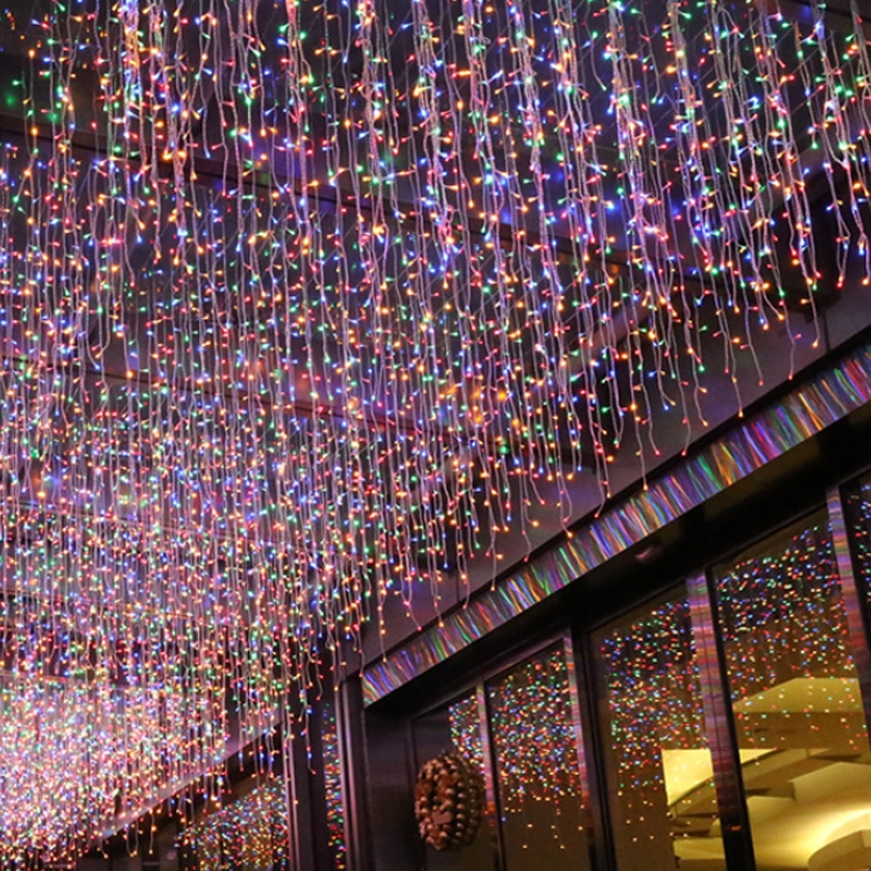 Sople lampki zewnętrzne 100LED 5m IP44 Multikolor
