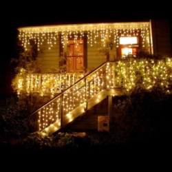 Sople lampki zewnętrzne 100LED 5m IP44 Biały Ciepły