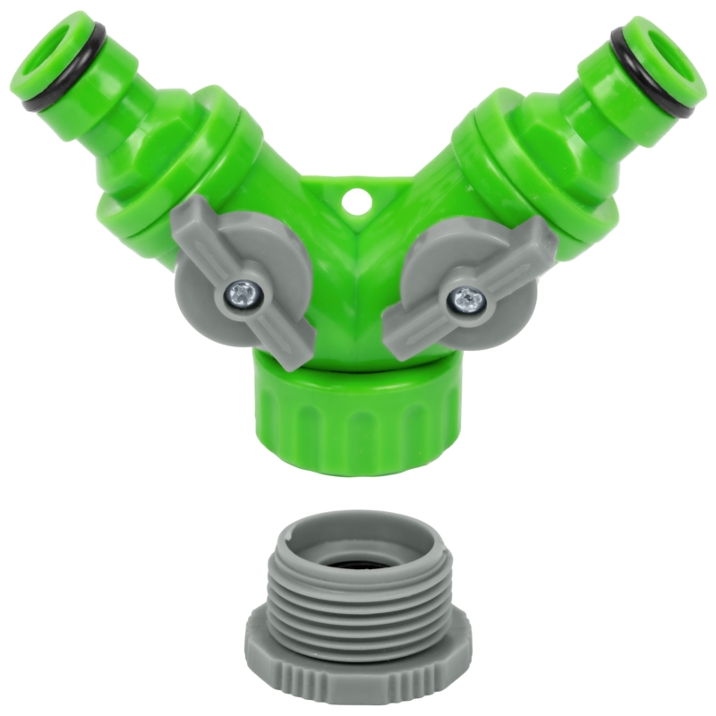 Rozdzielacz na kran z zaworem 3/4" + Adapter 1/2"