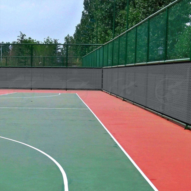 Siatka cieniująca na ogrodzenie masująca 90% 1,5x50m Szary + Opaski
