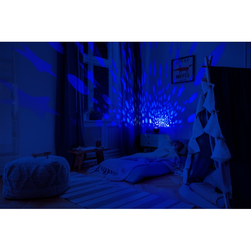 Lampka nocna Projektor gwiazd 2w1 Niebieski
