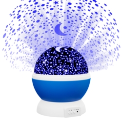 Lampka nocna Projektor gwiazd 2w1 Niebieski