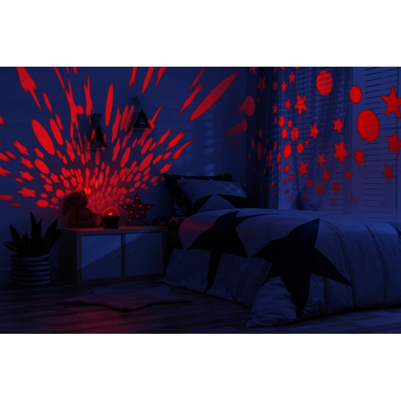 Lampka nocna Projektor gwiazd 2w1 Niebieski