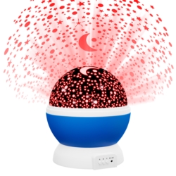 Lampka nocna Projektor gwiazd 2w1 Niebieski