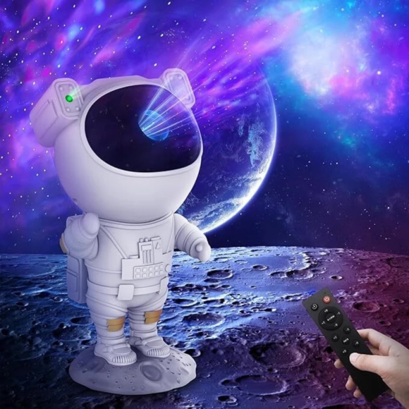Projektor gwiazd i nebuli lampka nocna Astronauta na księżycu + Pilot