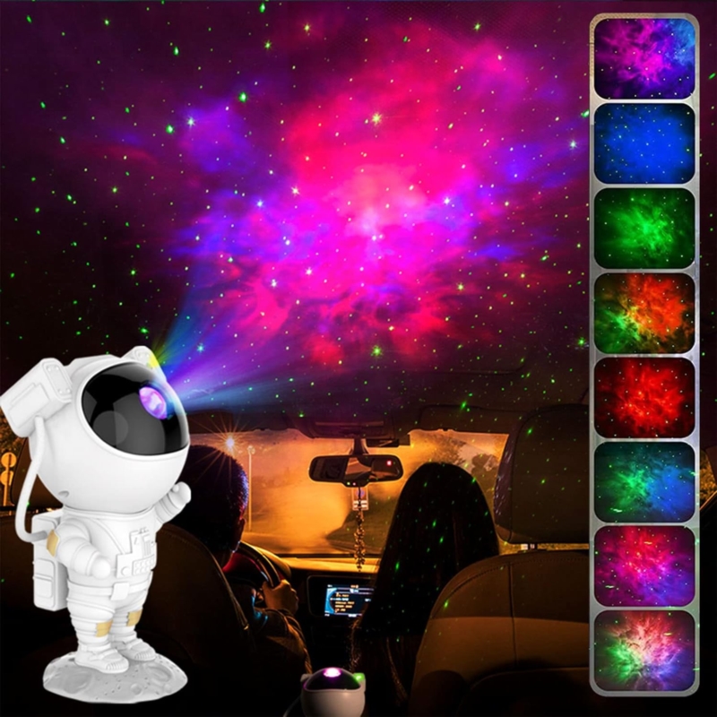 Projektor gwiazd i nebuli lampka nocna Astronauta na księżycu + Pilot