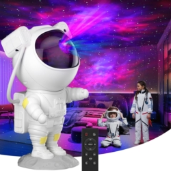 Projektor gwiazd i nebuli lampka nocna Astronauta na księżycu + Pilot
