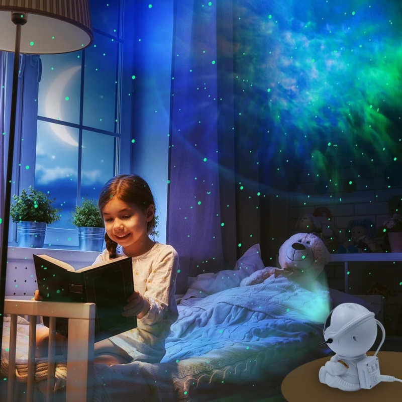 Projektor gwiazd i galaktyki lampka nocna Dziecko Astronauta + Pilot