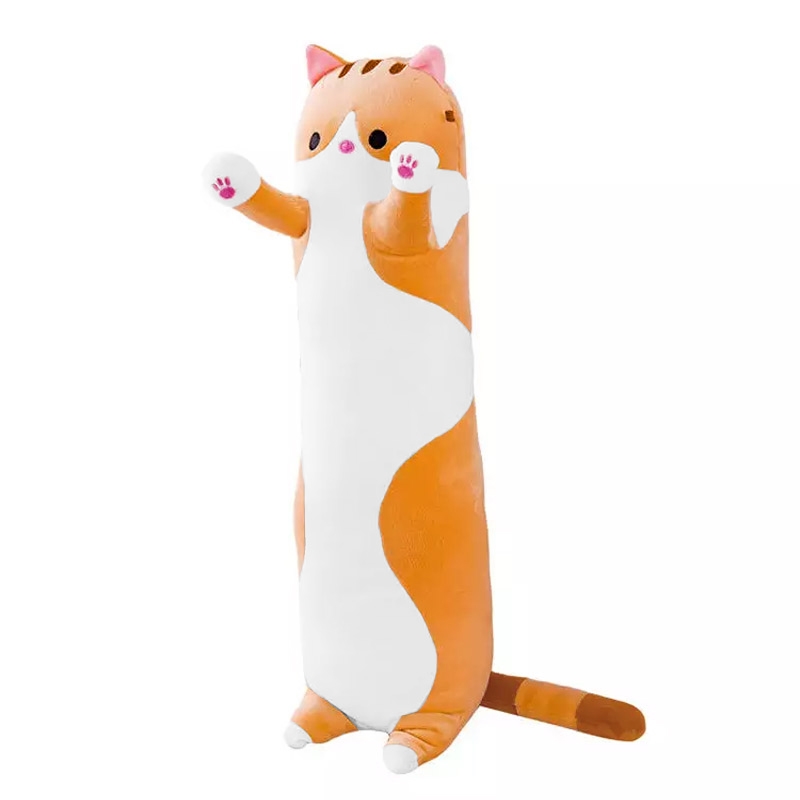 Maskotka pluszak długi kotek Lucek Beżowy 50cm