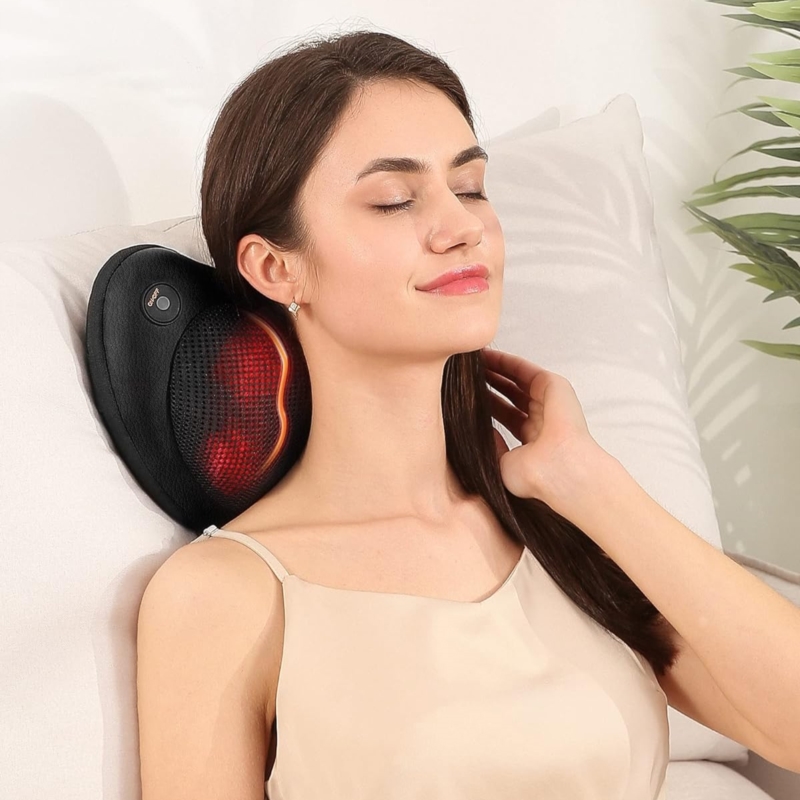 Poduszka masująca Shiatsu z funkcją podgrzewania Czarna