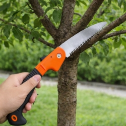 Piła ręczna do cięcia gałęzi i drewna prosta, składana gałęziówka 18cm