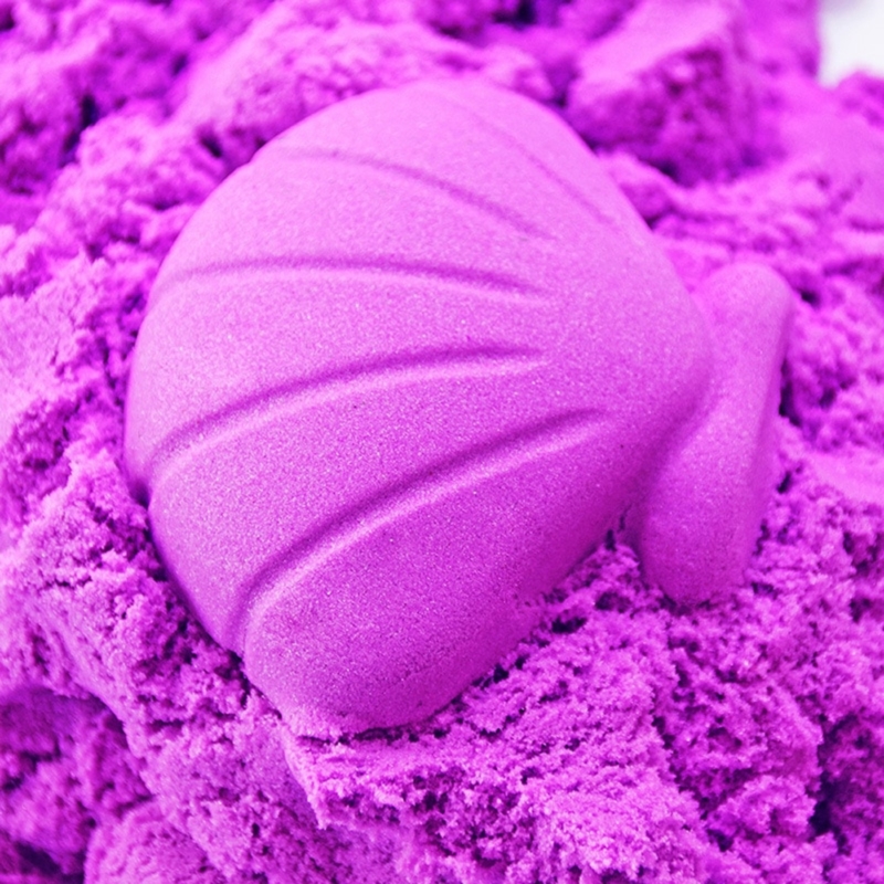 Piasek kinetyczny 3kg Różowy z pompowaną piaskownicą + Foremki i Pompka