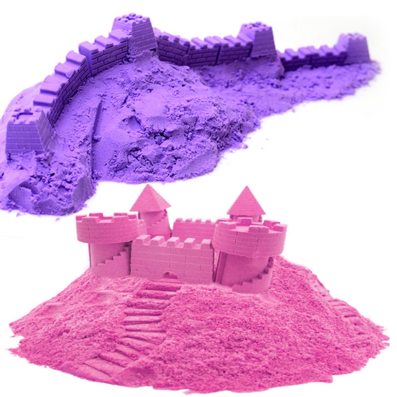 Piasek kinetyczny 3kg Naturalny z pompowaną piaskownicą + Foremki i Pompka