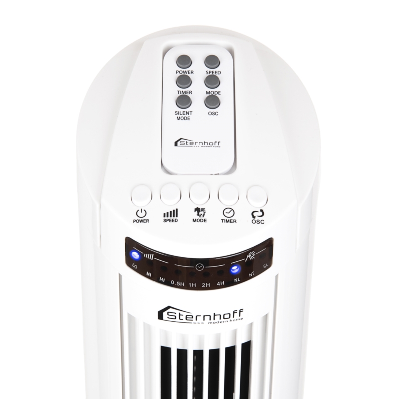 Wentylator kolumnowy podłogowy 70W Biały + Pilot