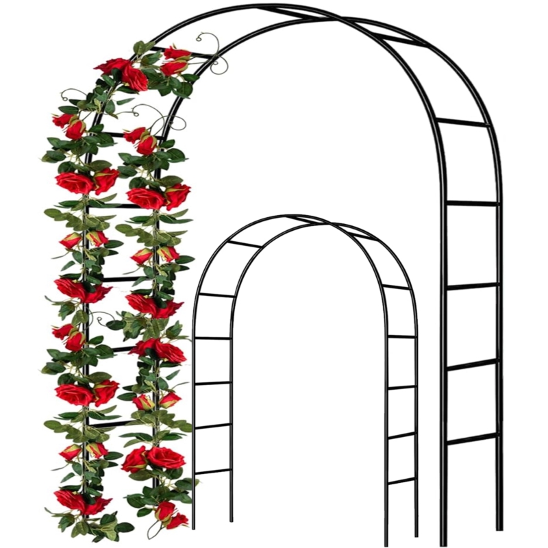 Pergola ogrodowa do róż i roślin pnących metalowa łuk 240cm