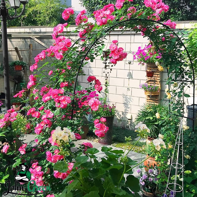 Pergola ogrodowa do róż i roślin pnących metalowa łuk 240cm