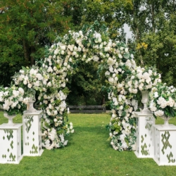 Pergola ogrodowa do róż i roślin pnących metalowa łuk 240cm