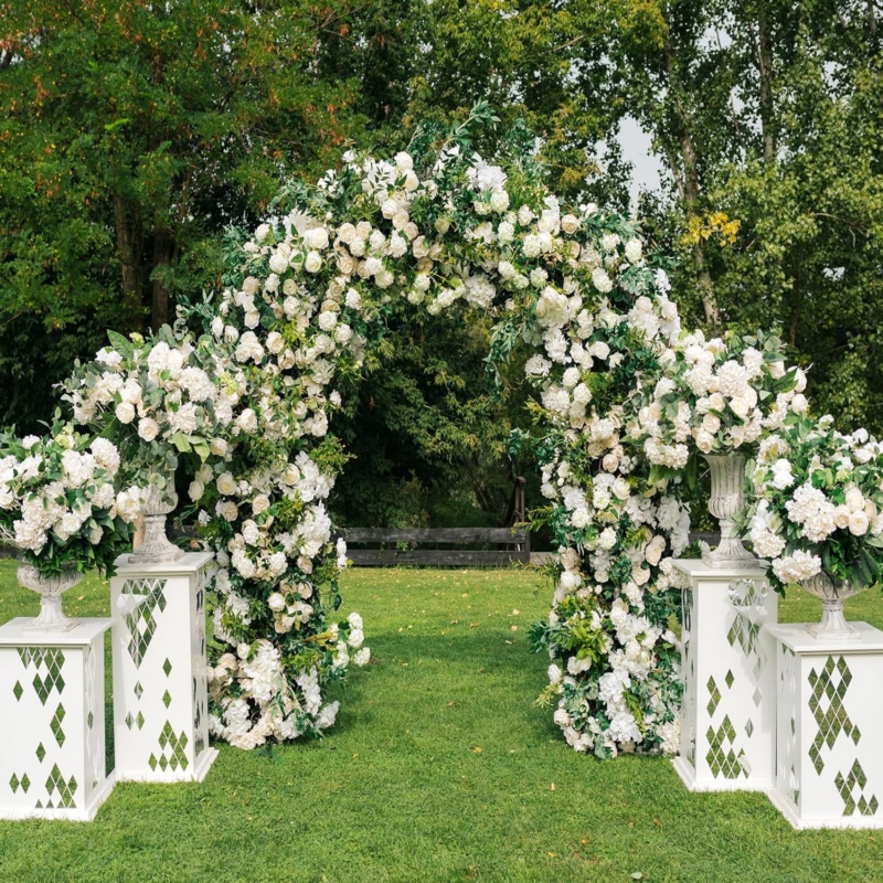 Pergola ogrodowa do róż i roślin pnących metalowa łuk 240cm