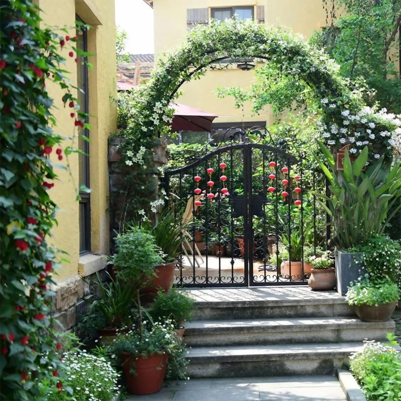 Pergola ogrodowa do róż i roślin pnących metalowa łuk 240cm