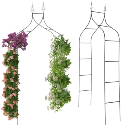 Pergola ogrodowa do róż i roślin pnących metalowa łuk ze szpicem 260cm