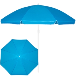Parasol plażowy łamany wbijany Niebieski 200cm