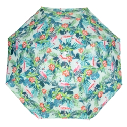 Parasol plażowy łamany składany Tropikalne kwiaty 180cm