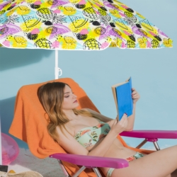 Parasol plażowy łamany składany Owoce 220cm