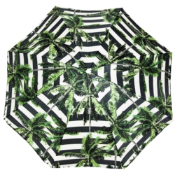 Parasol plażowy łamany składany Czarne pasy i Palmy 220cm