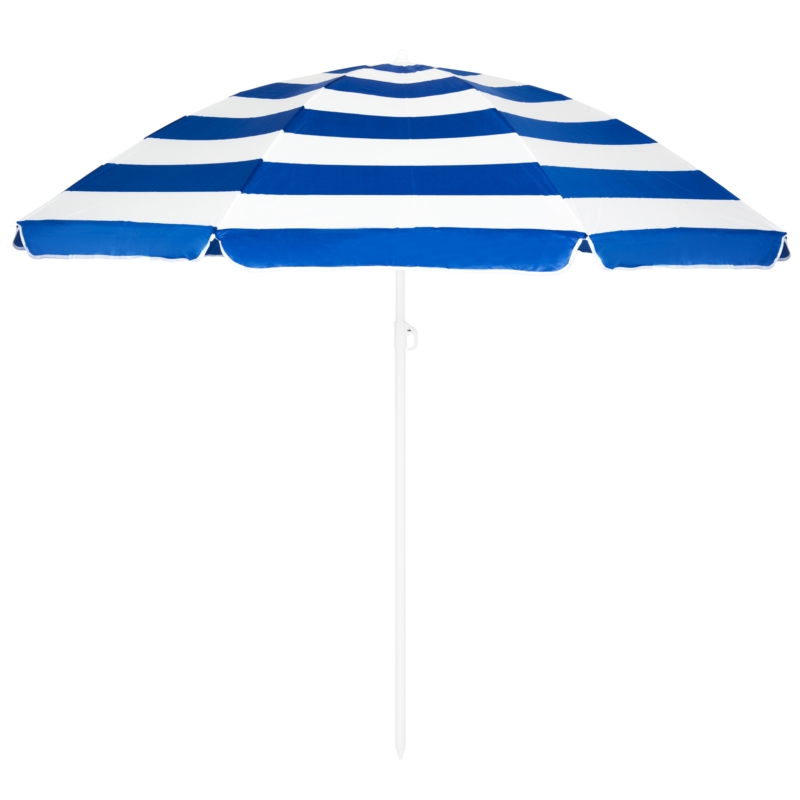 Parasol plażowy łamany składany Niebieskie Pasy 200cm