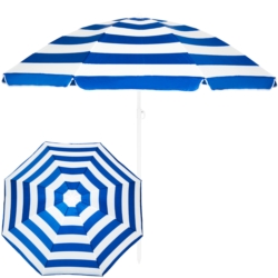 Parasol plażowy łamany składany Niebieskie Pasy 200cm