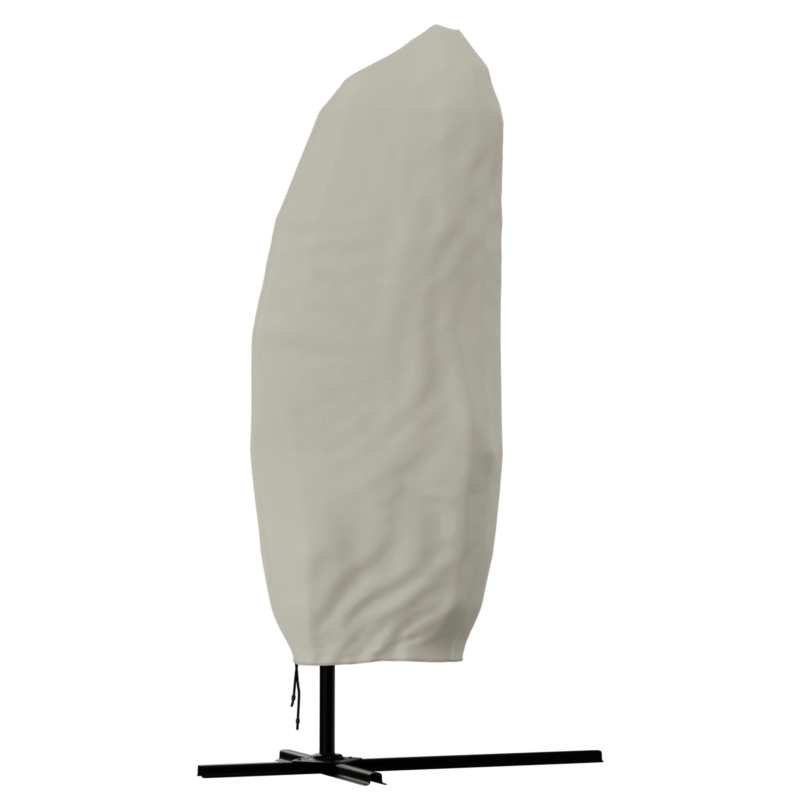 Parasol ogrodowy na wysięgniku składany 350cm Kremowy + Pokrowiec