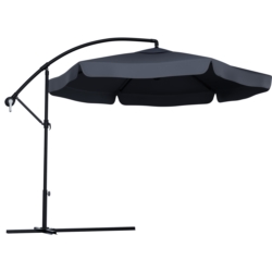 Parasol ogrodowy na wysięgniku składany 350cm Grafitowy + Pokrowiec