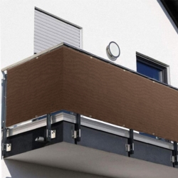 Osłona balkonowa na taras, balkon 5x1m 97% 150g/m2 Ciemny Brązowy