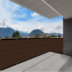 Osłona balkonowa na taras, balkon 5x1m 97% 150g/m2 Ciemny Brązowy