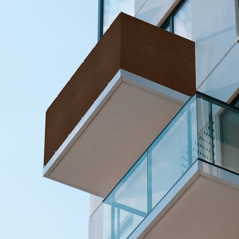 Osłona balkonowa na taras, balkon 5x1m 97% 150g/m2 Ciemny Brązowy