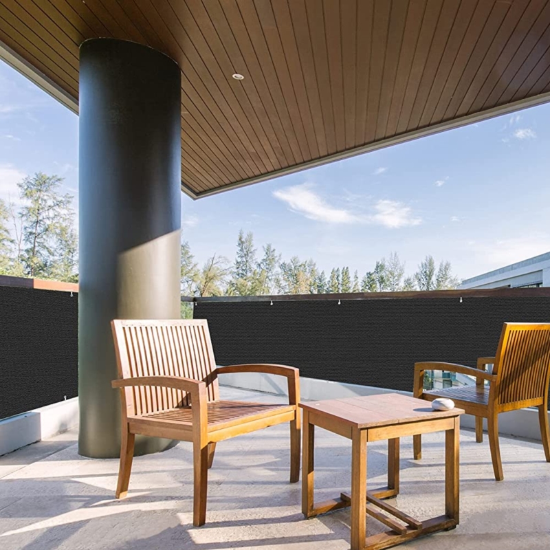 Osłona balkonowa na taras, balkon 5x1m 97% 150g/m2 Grafitowy