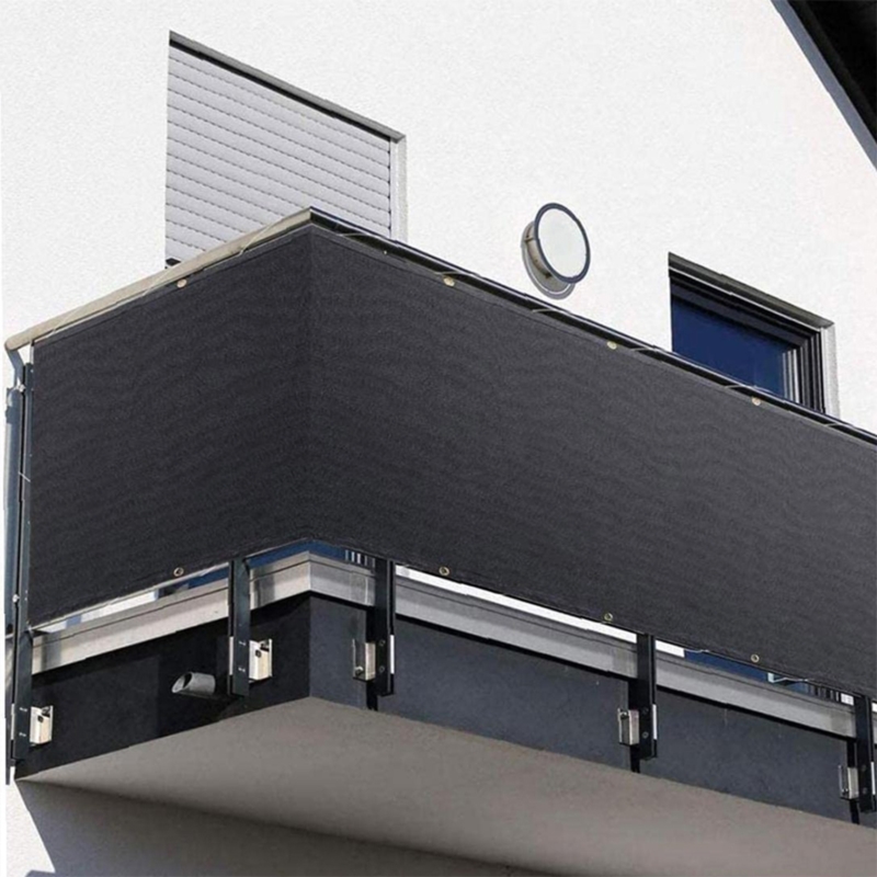 Osłona balkonowa na taras, balkon 5x1m 97% 150g/m2 Grafitowy