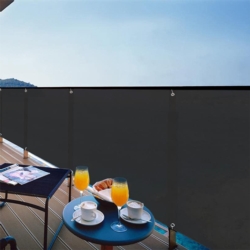 Osłona balkonowa na taras, balkon 5x1m 97% 150g/m2 Grafitowy