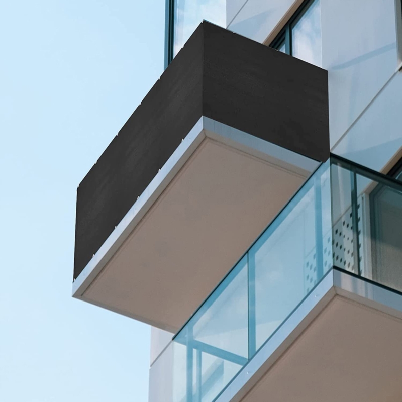 Osłona balkonowa na taras, balkon 5x1m 97% 150g/m2 Grafitowy