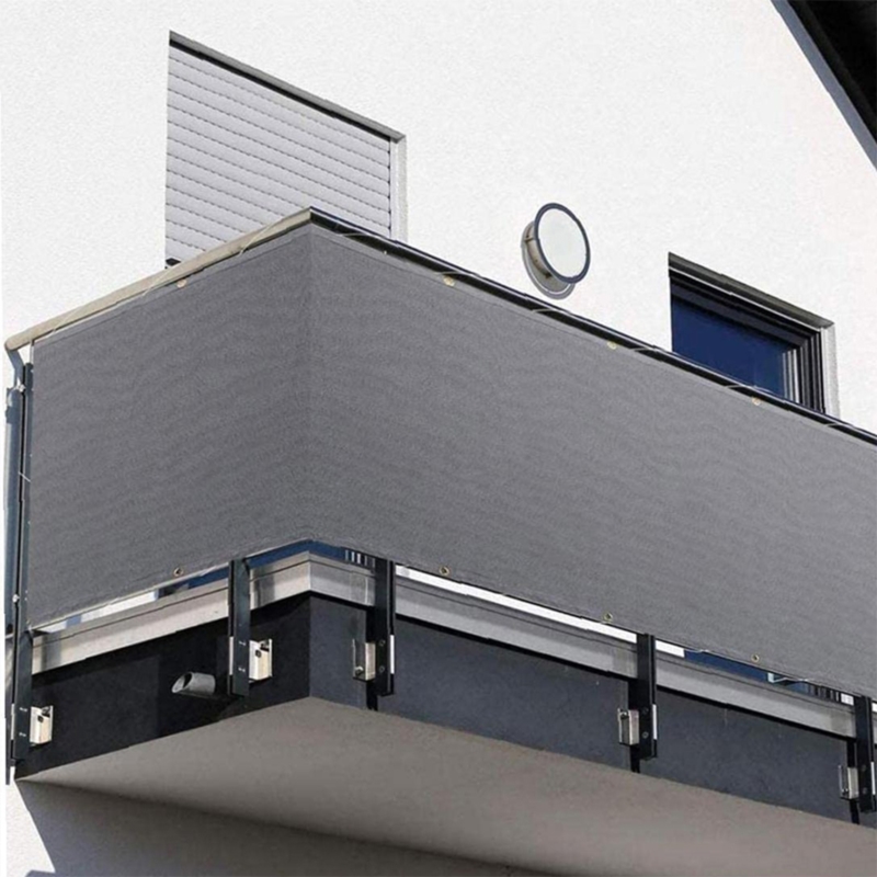 Osłona balkonowa na taras, balkon 5x1m 97% 150g/m2 Szary