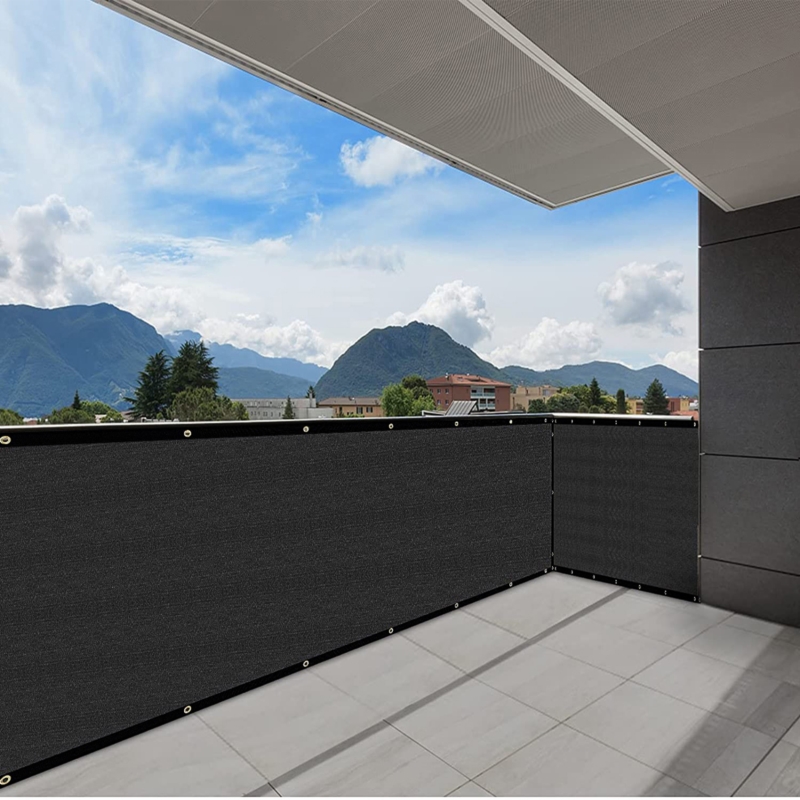 Osłona balkonowa na taras, balkon 5x0,9m 97% 150g/m2 Grafitowy